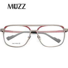 Load image into Gallery viewer, MUZZ Pure IP Titanium Men Frame Retro Prescription Glasses Frame Myopia Optical Eyeglasses for Women Square Pilot Lens Eyewear