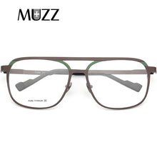 Load image into Gallery viewer, MUZZ Pure IP Titanium Men Frame Retro Prescription Glasses Frame Myopia Optical Eyeglasses for Women Square Pilot Lens Eyewear