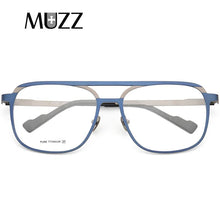 Load image into Gallery viewer, MUZZ Pure IP Titanium Men Frame Retro Prescription Glasses Frame Myopia Optical Eyeglasses for Women Square Pilot Lens Eyewear