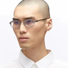 Load image into Gallery viewer, Maske H01 Oval Germany Brand Sunglasses Alloy Designer Handmade Uv400 Men and Ladies Outdoor Eyeglasses with Case