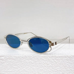 Maske H01 Oval Germany Brand Sunglasses Alloy Designer Handmade Uv400 Men and Ladies Outdoor Eyeglasses with Case
