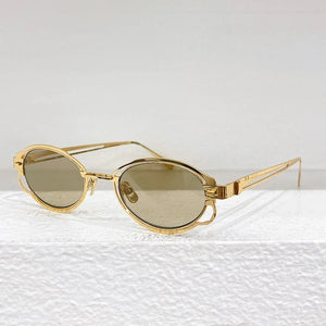 Maske H01 Oval Germany Brand Sunglasses Alloy Designer Handmade Uv400 Men and Ladies Outdoor Eyeglasses with Case