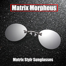 Carica l&#39;immagine nel visualizzatore di Gallery, Matrix Style Rimless Nose Clip Sunglasses Matrix Morpheus Men Women Polarized Ultra-light Outdoor Rimless Sunglasses Black