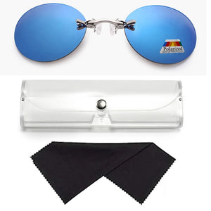 Matrix Style Rimless Nose Clip Sunglasses Matrix Morpheus Men Women Polarized Ultra-light Outdoor Rimless Sunglasses Black