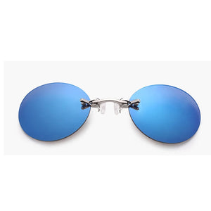 Matrix Style Rimless Nose Clip Sunglasses Matrix Morpheus Men Women Polarized Ultra-light Outdoor Rimless Sunglasses Black