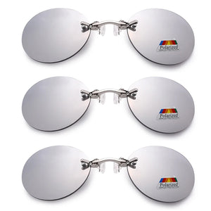 Matrix Style Rimless Nose Clip Sunglasses Matrix Morpheus Men Women Polarized Ultra-light Outdoor Rimless Sunglasses Black