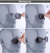 Carica l&#39;immagine nel visualizzatore di Gallery, Matrix Style Rimless Nose Clip Sunglasses Matrix Morpheus Men Women Polarized Ultra-light Outdoor Rimless Sunglasses Black