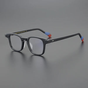 Matte Green Red Square Acetate Japanese Style Eyeglasses Frames Men and Women  Multicolor Optical Prescription Glasses