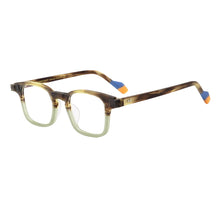 Carica l&#39;immagine nel visualizzatore di Gallery, Matte Green Red Square Acetate Japanese Style Eyeglasses Frames Men and Women  Multicolor Optical Prescription Glasses