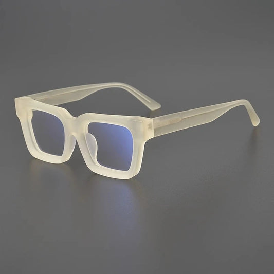 Matte Red Black Square Acetate Eyeglasses Frames High Quality Designer Japanese Style Men and Women  Glasses