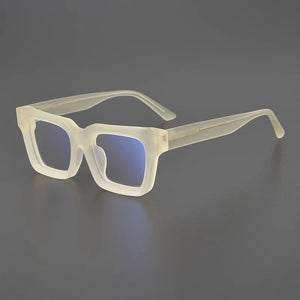 Matte Red Black Square Acetate Eyeglasses Frames High Quality Designer Japanese Style Men and Women  Glasses