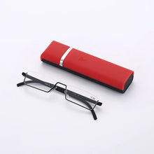 Load image into Gallery viewer, May Flower TR90 Presbyopic Glasses Man Blue Light Reading Glasses Men Metal Square Glasses For Sight Plus Lenses +1.75+2.25+2.75
