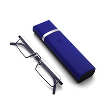 Load image into Gallery viewer, May Flower TR90 Presbyopic Glasses Man Blue Light Reading Glasses Men Metal Square Glasses For Sight Plus Lenses +1.75+2.25+2.75