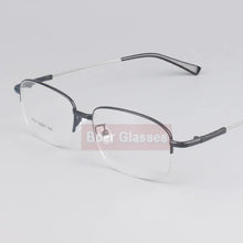 Load image into Gallery viewer, Memory Titanium Male Eyeglasses Men Frames Half Rim Eye Glasses Myopia Spectacle Optical Prescription Eyewear 8144 (56-17-140)