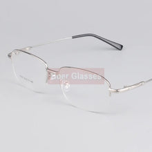 Load image into Gallery viewer, Memory Titanium Male Eyeglasses Men Frames Half Rim Eye Glasses Myopia Spectacle Optical Prescription Eyewear 8144 (56-17-140)