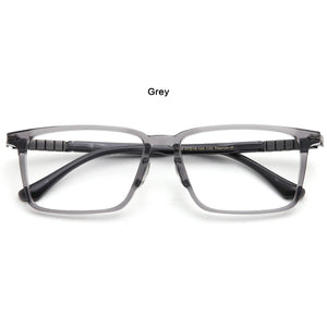 Men Acetate&Pure Titanium Business Glasses Frames  Matte Retro   Brand Optical Eyewear Myopia Prescription Eyeglasses