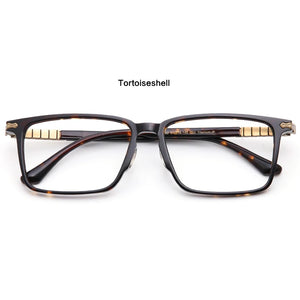 Men Acetate&Pure Titanium Business Glasses Frames  Matte Retro   Brand Optical Eyewear Myopia Prescription Eyeglasses