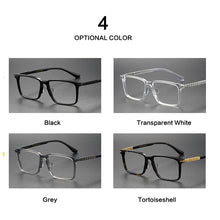 Load image into Gallery viewer, Men Acetate&amp;Pure Titanium Business Glasses Frames  Matte Retro   Brand Optical Eyewear Myopia Prescription Eyeglasses