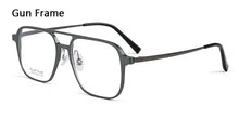 Load image into Gallery viewer, Men Aluminum Magnesium+Titanium Leg Square Anti Blue Light Myopia Glasses Women Double Bridge Nearsighted Spectacles Custom Lens