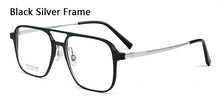 Load image into Gallery viewer, Men Aluminum Magnesium+Titanium Leg Square Anti Blue Light Myopia Glasses Women Double Bridge Nearsighted Spectacles Custom Lens