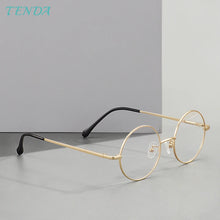 Load image into Gallery viewer, Men And Women Stainless Steel Full Rim Eyeglasses Round Classic Glasses Frame For Prescritiption Lenses