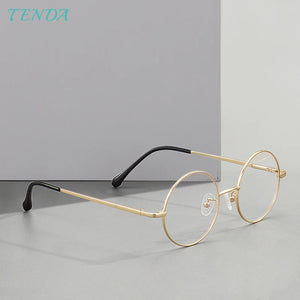 Men And Women Stainless Steel Full Rim Eyeglasses Round Classic Glasses Frame For Prescritiption Lenses