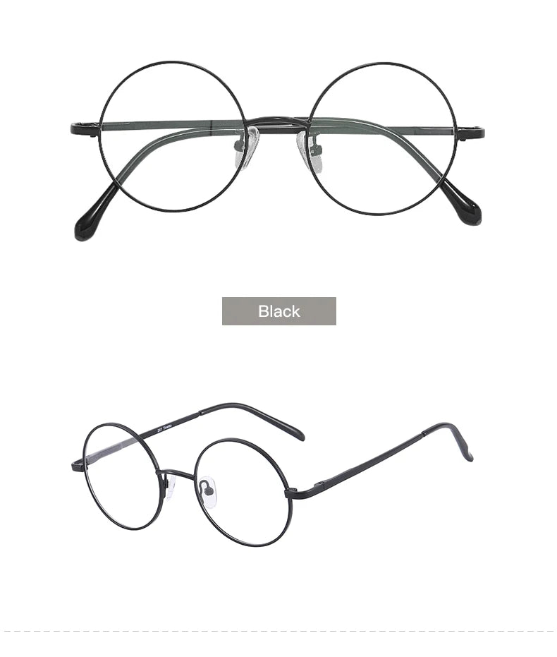 Men And Women Stainless Steel Full Rim Eyeglasses Round Classic Glasses Frame For Prescritiption Lenses