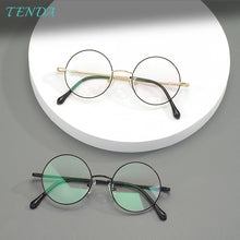 Load image into Gallery viewer, Men And Women Stainless Steel Full Rim Eyeglasses Round Classic Glasses Frame For Prescritiption Lenses