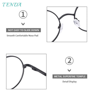 Men And Women Stainless Steel Full Rim Eyeglasses Round Classic Glasses Frame For Prescritiption Lenses