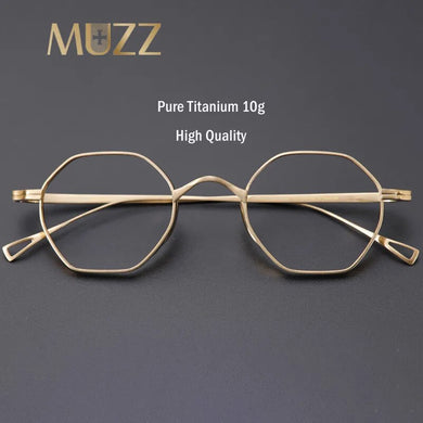 Men Eyewear Pure Titanium Glasses Polygon Women Retro Myopia Optical Prescription Eyeglasses Frames Japan Designer Small Oculos