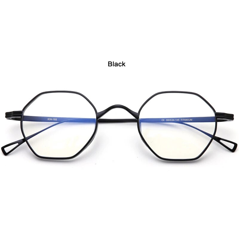 Men Eyewear Pure Titanium Glasses Polygon Women Retro Myopia Optical Prescription Eyeglasses Frames Japan Designer Small Oculos