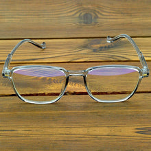 Load image into Gallery viewer, Men Transparent TR90 Light Weight Flexible Rectangle Eyeglasses Reading Glasses +0.75 TO +6