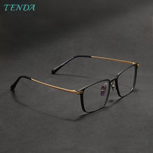 Carica l&#39;immagine nel visualizzatore di Gallery, Men Full Rim Aluminium Magnesium Eyeglasses Frame Classic Rectangular Glasses Frame For Prescription Lenses