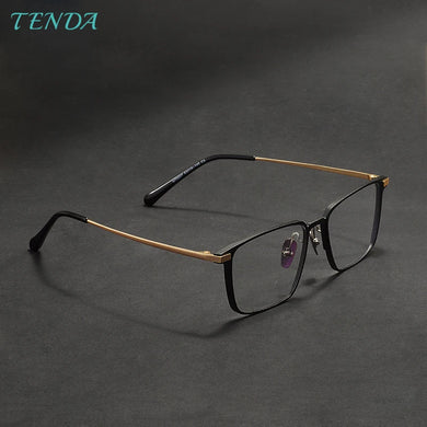 Men Full Rim Aluminium Magnesium Eyeglasses Frame Classic Rectangular Glasses Frame For Prescription Lenses