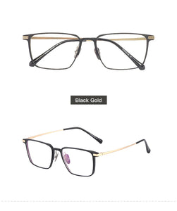 Men Full Rim Aluminium Magnesium Eyeglasses Frame Classic Rectangular Glasses Frame For Prescription Lenses