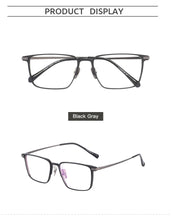 Carica l&#39;immagine nel visualizzatore di Gallery, Men Full Rim Aluminium Magnesium Eyeglasses Frame Classic Rectangular Glasses Frame For Prescription Lenses