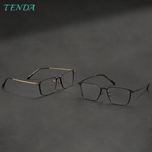 Carica l&#39;immagine nel visualizzatore di Gallery, Men Full Rim Aluminium Magnesium Eyeglasses Frame Classic Rectangular Glasses Frame For Prescription Lenses