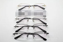 Load image into Gallery viewer, Men Half-frame Glasses Frames Metal Eyeglasses women Semi-rimless Glasses Frame   10Pcs/Lot