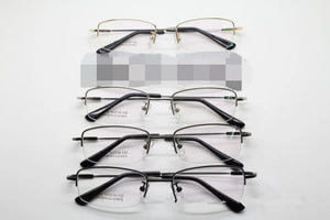 Men Half-frame Glasses Frames Metal Eyeglasses women Semi-rimless Glasses Frame   10Pcs/Lot