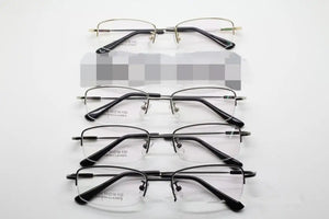 Men Half-frame Glasses Frames Metal Eyeglasses women Semi-rimless Glasses Frame   10Pcs/Lot