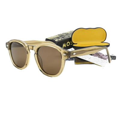 Men Ladies Johnny Depp Lemtosh Polarized Sunglasses   Brand Vintage Acetate Frame   no Leather Case