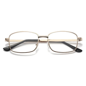 Men Reading Glasses Classic HD Anti Fatigue Presbyopic Eyeglasses Male Business Metal Full Frame Farsighted Eyewear +100 To +400