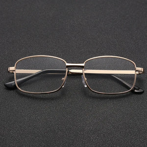 Men Reading Glasses Classic HD Anti Fatigue Presbyopic Eyeglasses Male Business Metal Full Frame Farsighted Eyewear +100 To +400