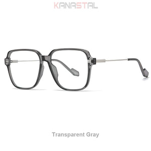 Men TR Metal Square Eyeglasses Frame Women Retro Eyewear Optical Blue Light Blocking Lenses Myopia Prescription Reading Glasses