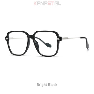 Men TR Metal Square Eyeglasses Frame Women Retro Eyewear Optical Blue Light Blocking Lenses Myopia Prescription Reading Glasses
