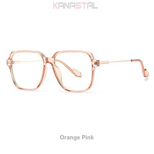 Men TR Metal Square Eyeglasses Frame Women Retro Eyewear Optical Blue Light Blocking Lenses Myopia Prescription Reading Glasses