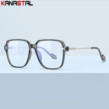 Load image into Gallery viewer, Men TR Metal Square Eyeglasses Frame Women Retro Eyewear Optical Blue Light Blocking Lenses Myopia Prescription Reading Glasses