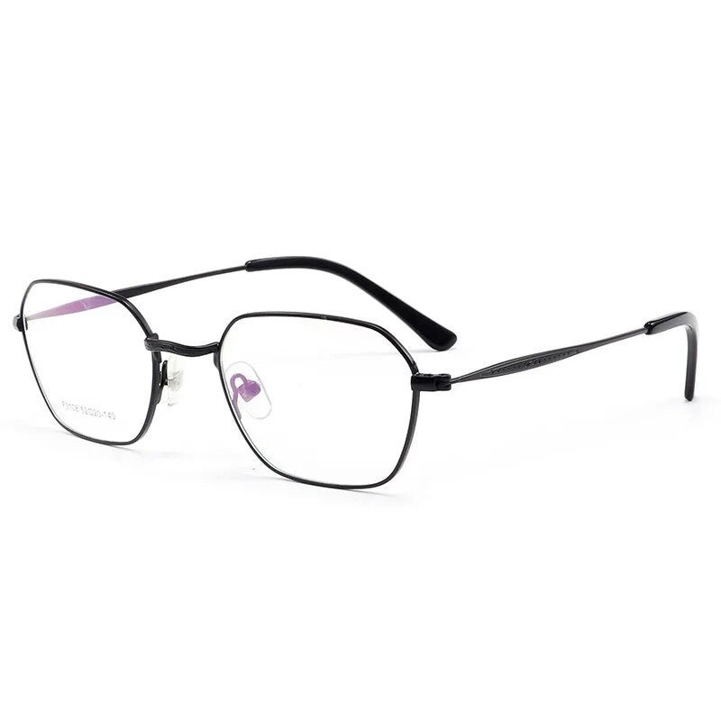 Men Titanium Alloy Glasses Frame Fashion Woman Polygon Ultralight Eye Myopia Prescription Eyeglasses