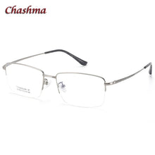 Load image into Gallery viewer, Men Titanium Frame Ultra Light Optical Spectacles for Men Half Square IP Plating Eyeglasses Prescription Frame