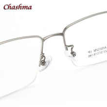 Load image into Gallery viewer, Men Titanium Frame Ultra Light Optical Spectacles for Men Half Square IP Plating Eyeglasses Prescription Frame